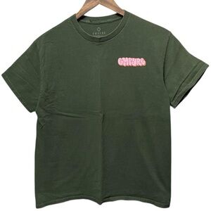 Green Pink Empyre front spellout graphic skater skateboarding streetwear T-Shirt